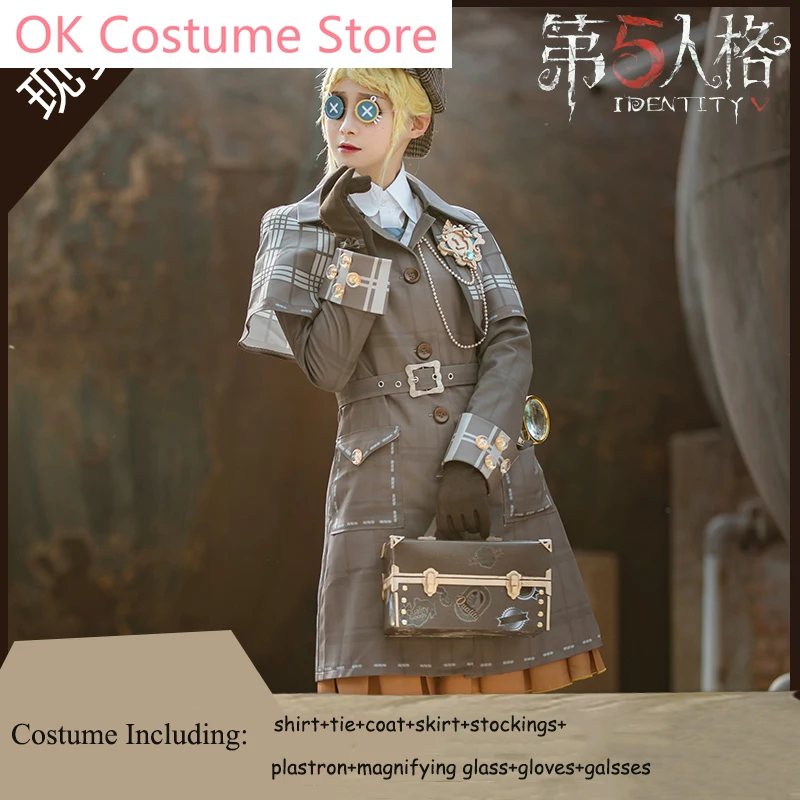 Anime! Identity V Emma Woods Miss Truth The First Anniversary British Detective Gothic Uniform Cosplay Costume NEW