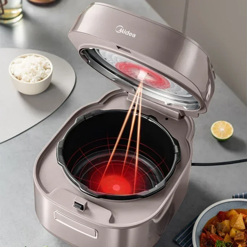 ميديا طنجرة الضغط 8 دقائق الطبخ السريع 5L جهاز طهي الأرز IH قوة شرسة 1600 واط التحكم باللمس طباخ كهربائي 2 الأواني الداخلية 220 فولت