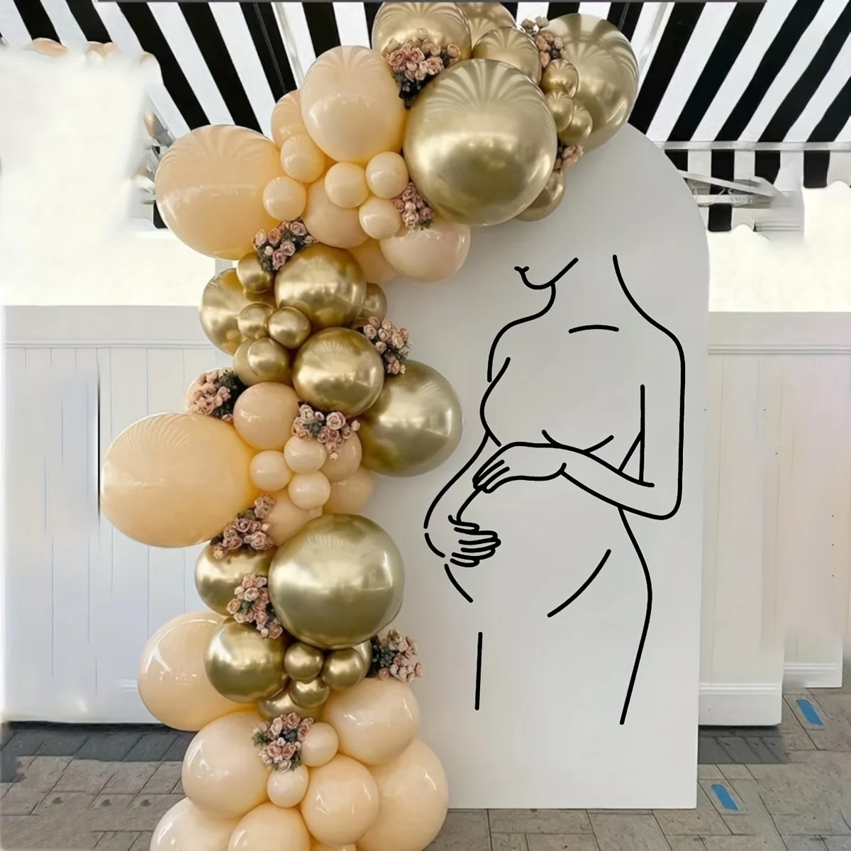 Gender Revealing Party Decoration Pregnancy Wall Stickers Suitable For Living Room And Bedroom,Easy To Disassemble,Self Adhesive