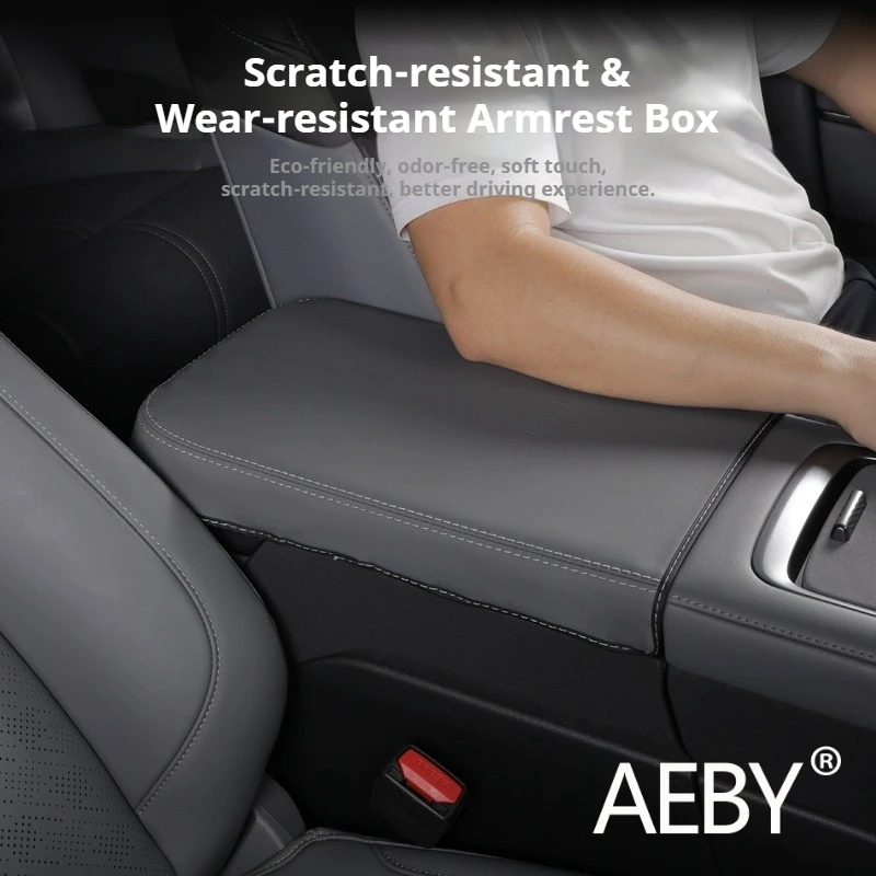 AEBY para ZEEKR 7X 2024 2025 cubierta de caja de reposabrazos de consola central de ajuste personalizado estera protectora antiarañazos accesorios de Interior de coche