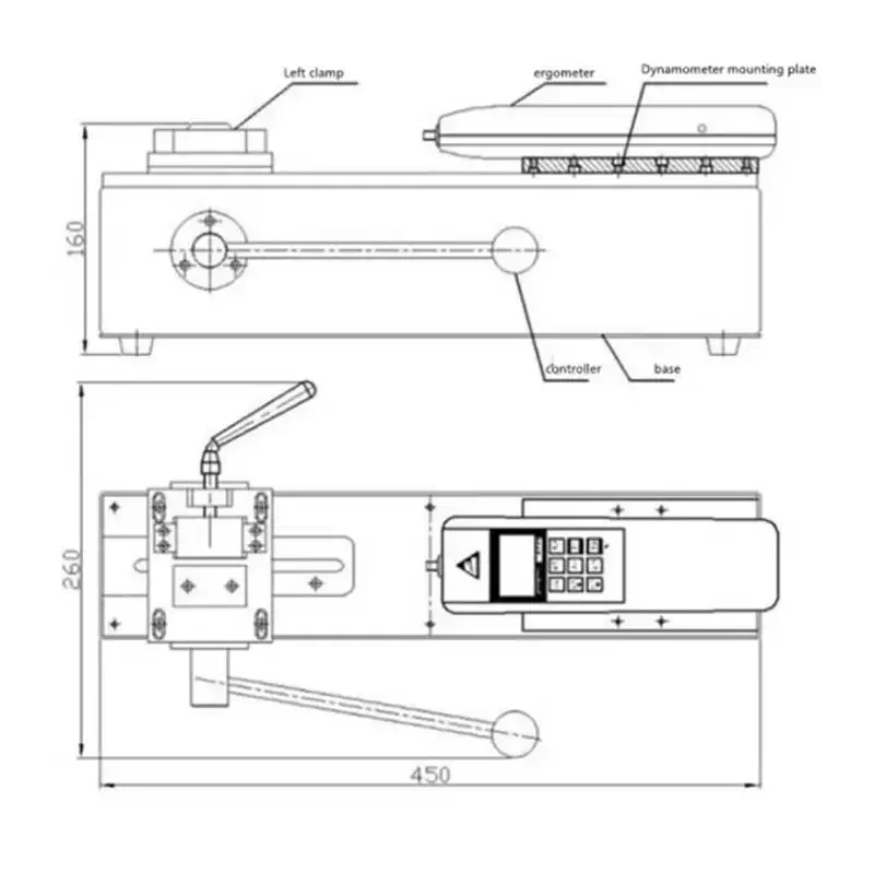 HPH Manual Horizontal Test Rack Push-pull Force Meter Wire Harness Terminal Tensile Testing Machine Pull-out Force Tester