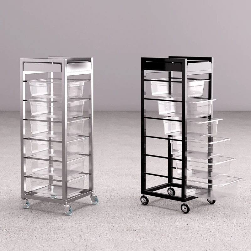 Customized newhair salon storage rack, multifunctional hairstylist, perm and dye haircart, hair salon tool bar, car, hairsalo