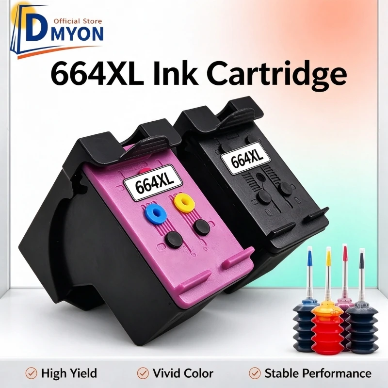 664XL Deskjet 1115 1118 2135 2138 3635 3636 3638 Compatible for HP 664 XL Ink Cartridge for 4536 4538 4675 4676 4678 Printer