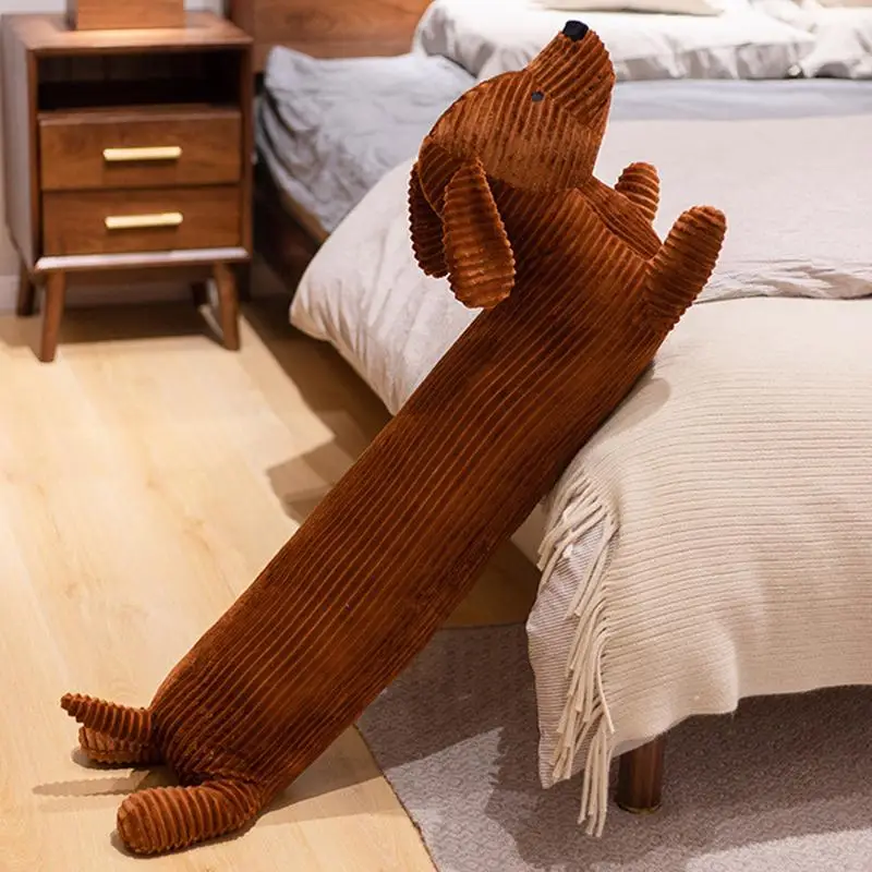 55/70cm Dachshund Dog Shape Plush Pillow Life like Stuffed Throw Cushion For Sofa Chair Home Decoration Long Dog Pillow Gift