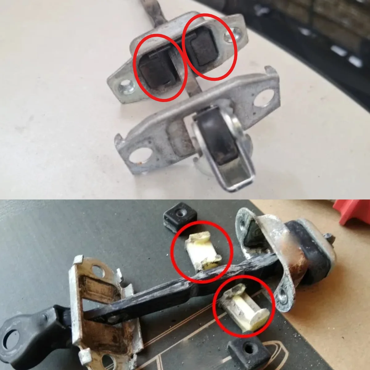 4kit für Lexus ES250 ES300 GS300 IS200 IS300 LX450 Neuer Türbegrenzer Reparatur-Set Stopper Dämpfungsfeder Clips Schwarz – Detail 5