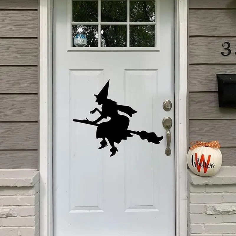 62KD Halloween Window Clings Static Electricity Black Halloween Decorations Stickers Decals Double Sided Skull Reusabl