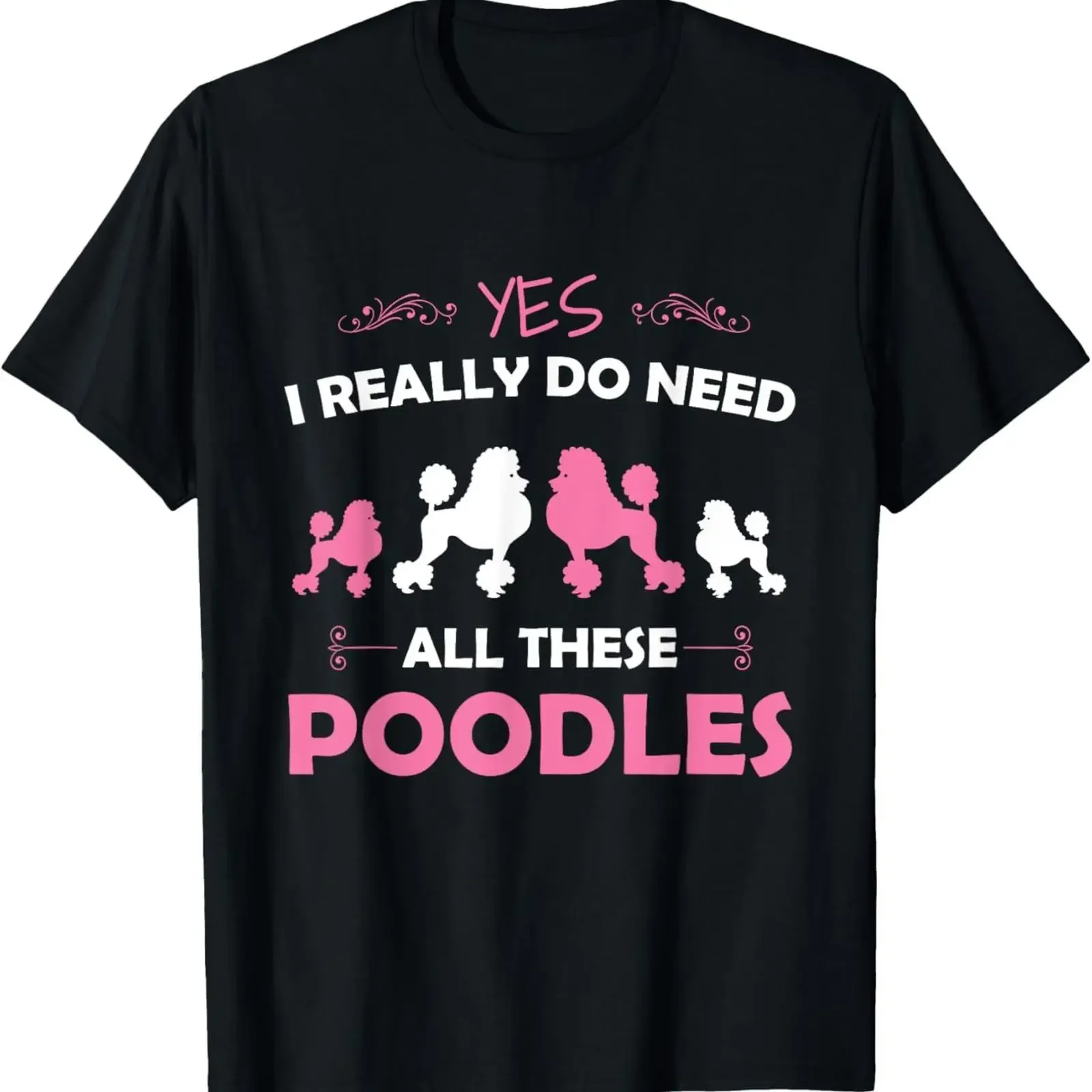 Funny Standard Poodle Dog Lover Puppy Breed Pink T Shirt vintage Washed fashion Breathable Unisex Stretched Soft Stylish