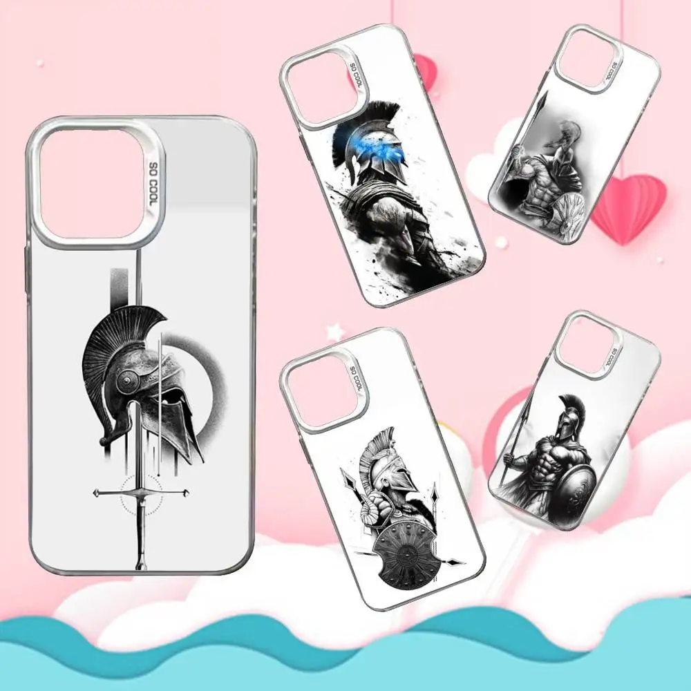 

Cool S-Spartans Phone Case For iPhone 16,15,14,13,12,11,Mini,Pro,SE,MAX White Matte Shockproof Cover