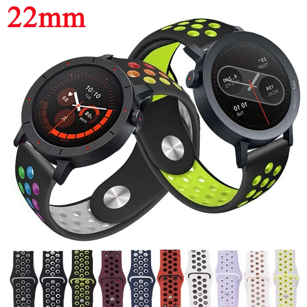 Silicone 22mm Strap For CMF Watch Pro 3/2/1 Soft Ventilate Sports Bracelet For Redmi Watch 5 Active/Lite/Xiaomi S4/S3/S2/S1 Band