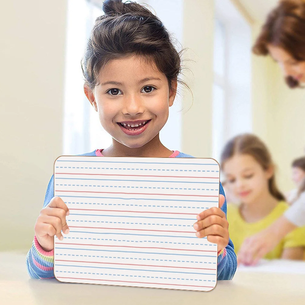 2 Pcs Whiteboards for Conference with Lines Handheld Writing Word Small Dry Erase Learning Wood