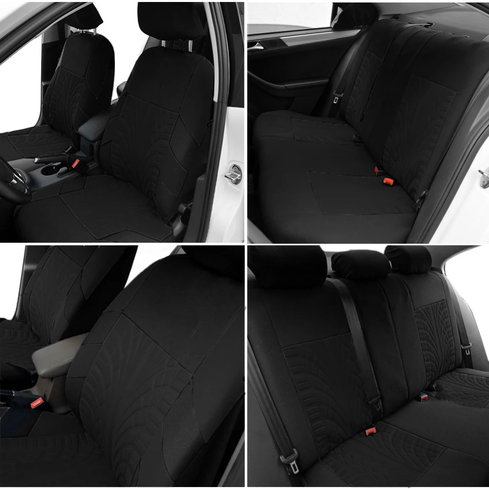 Brand Embroidery Car Seat Cover Set Front Split Rear Seat Suitable for Car Universal SUV Sedan Van Car Interior Cover image 3