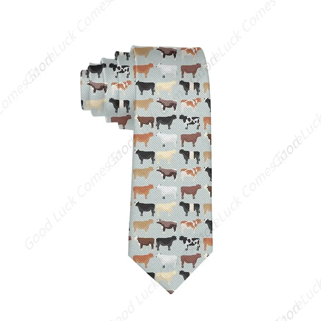 Cow Tie Funny Neckties Cows Fashion Wide Novelty Neck Ties For Men teen