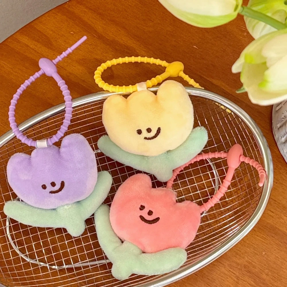 1/3PCS Cute Cartoon Tulip Plush Keychain Pendant Soft Stuffed Flower Doll Bag Charm for Girls Backpack Decoration Gift