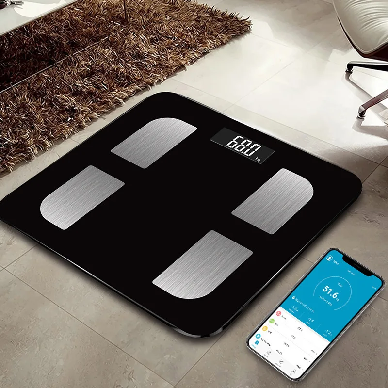 Einfach Home Reise Tragbare Digitale waagen Gehärtetem Glas BMI Körper Fett Analysator Smart Badezimmer Körper Gewicht Gesundheit Fett Skala