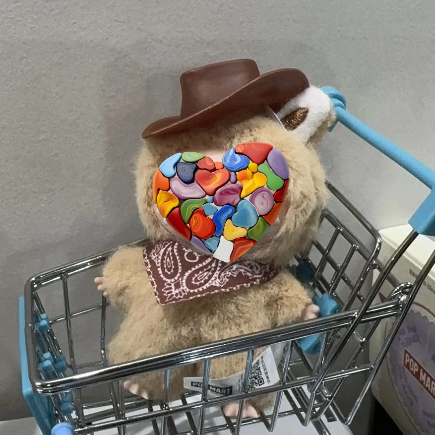Doll Cowboy Hat Retro Punk Baby Clothes Set Cool Glasses Baby Paddle Suitable for Dolls Version 4.0 and Above