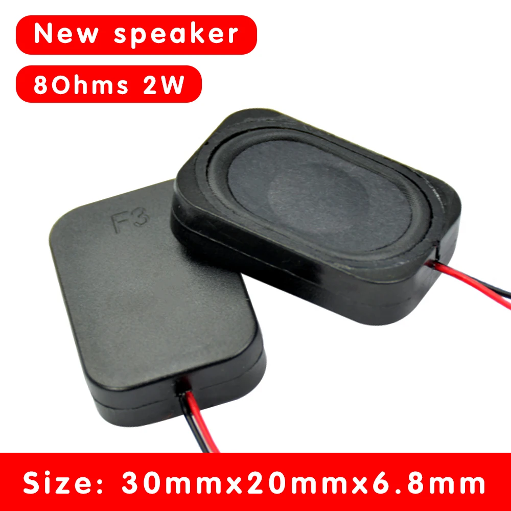 

2Pcs Mini Portable Audio Speakers Unit 3020 8 Ohm 2W TV LED Cavity Sound Speaker DIY Home Theater Music Loudspeaker