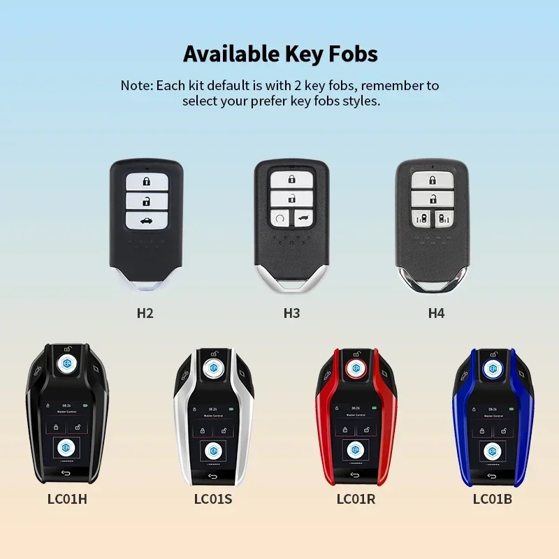 

Автомобильная сигнализация EASYGUARD Semi-plug Play, подходит для FIT/XRV/GREIZ/VEZEL/GIENIA/Acura MDX с функцией пассивного бесключевого доступа.