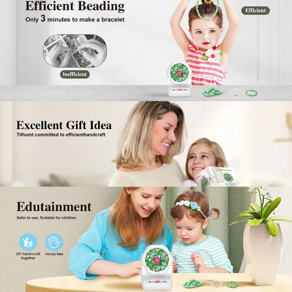 مجموعة أدوات صنع الخرز الكهربائية الأوتوماتيكية القابلة لإعادة الشحن اللاسلكية بسرعة مع صانع الأساور بالإبرة #2