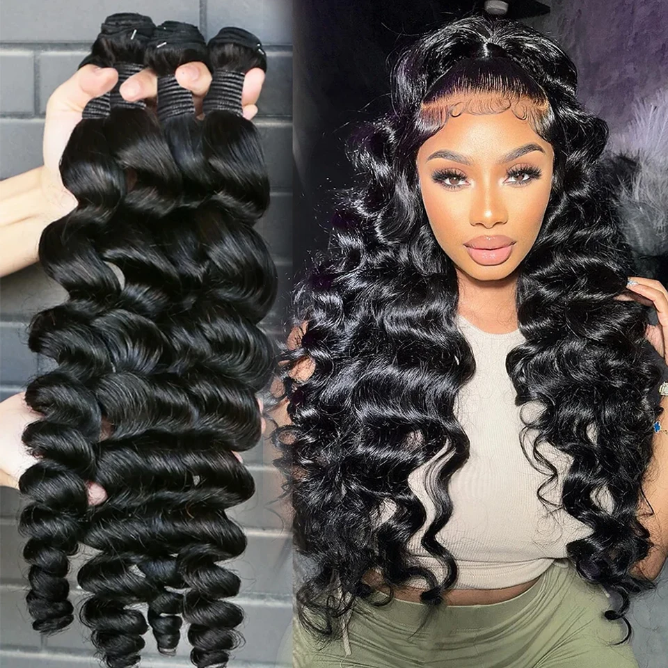 Clearance Sale Arietis Loose Deep Wave Human Hair Bundles 1 3 4 Bundles 10-28 Hot Sale Remy 12A Grade 100% Human Hair Bundles