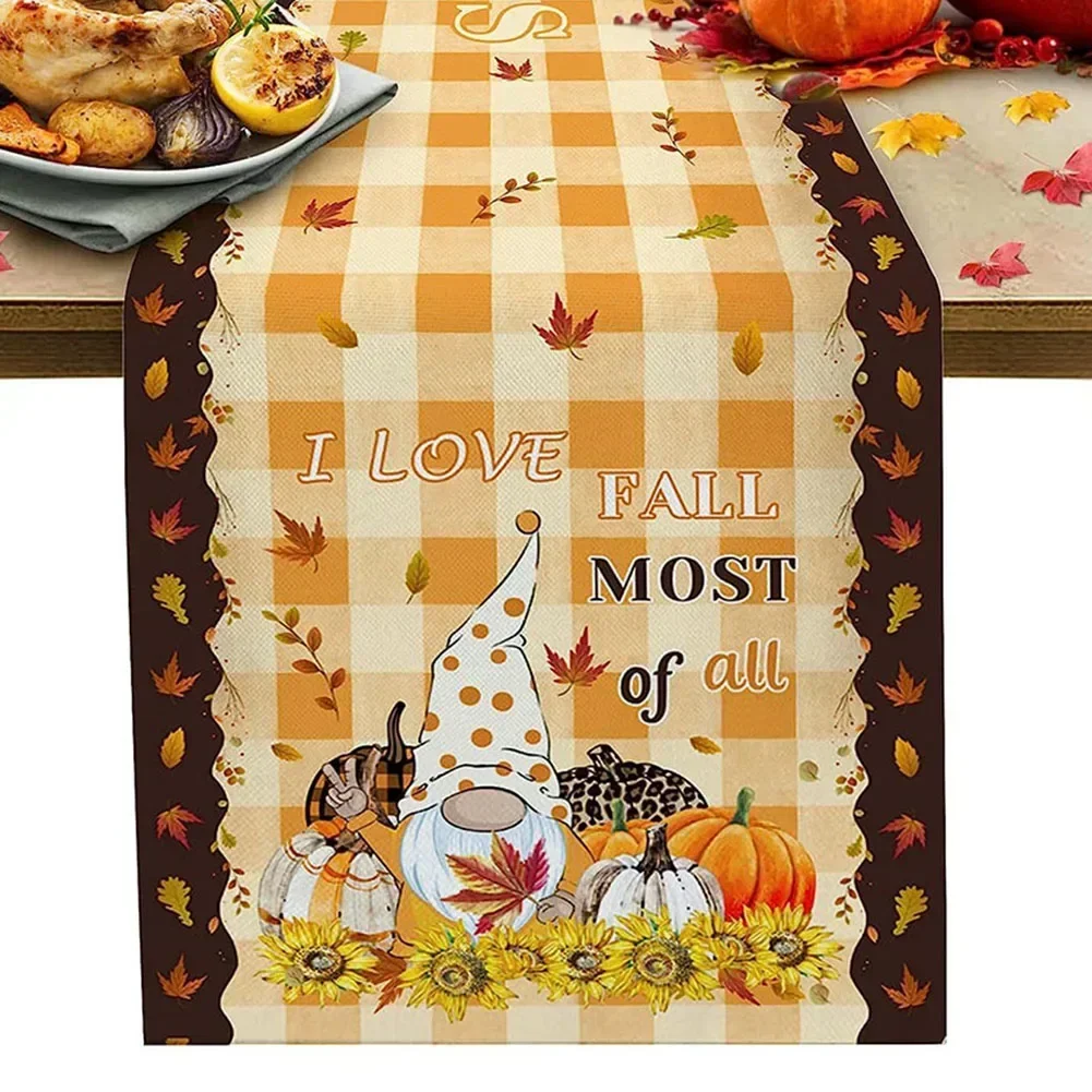 Halloween Table Runner For Autumn Home Pumpkin Bat Flag Cloth Tablecloth Room Halloween House Horror Party Scary Decor 2023