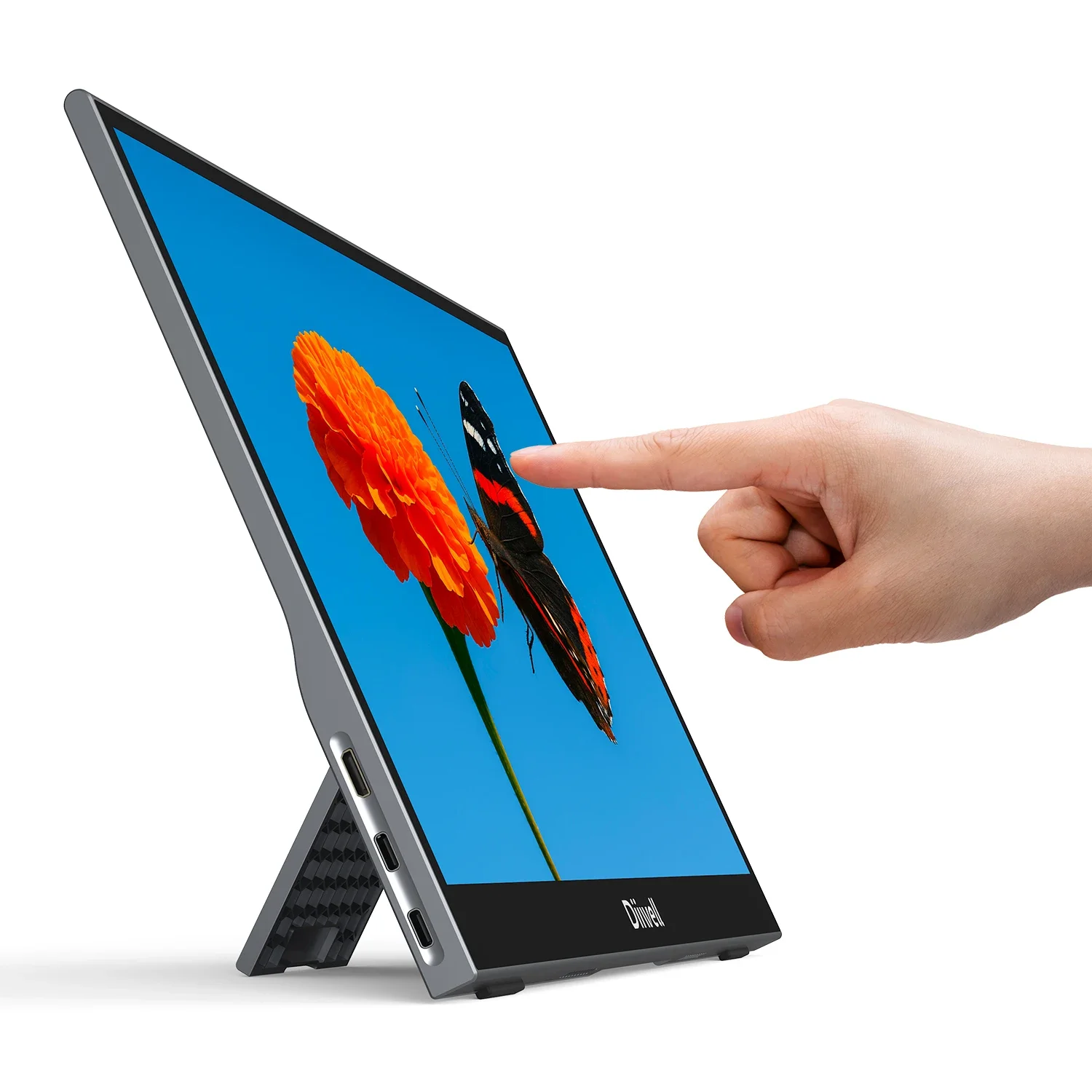 2026 15.6'' Portable FHD IPS Touchscreen Monitor With Tempered Glass Kickstand For HDMI Interface Type C For Travel LED Screen T