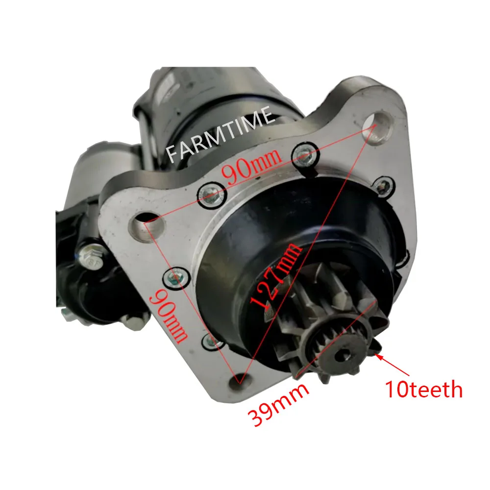 Starter Motor QDJ2095-4/X   /  2709B-PC    24V 7.5KW  10 teeth with Cummins Engine 6BT for Forklift