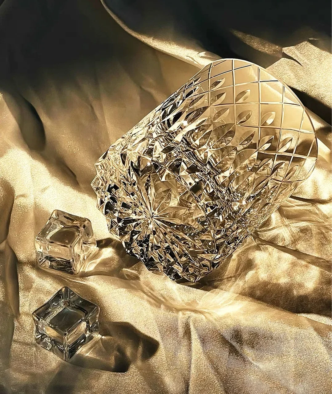 High value ins wind transparent glass crystal cup whiskey glass bar KTV spirits foreign wine cup glass