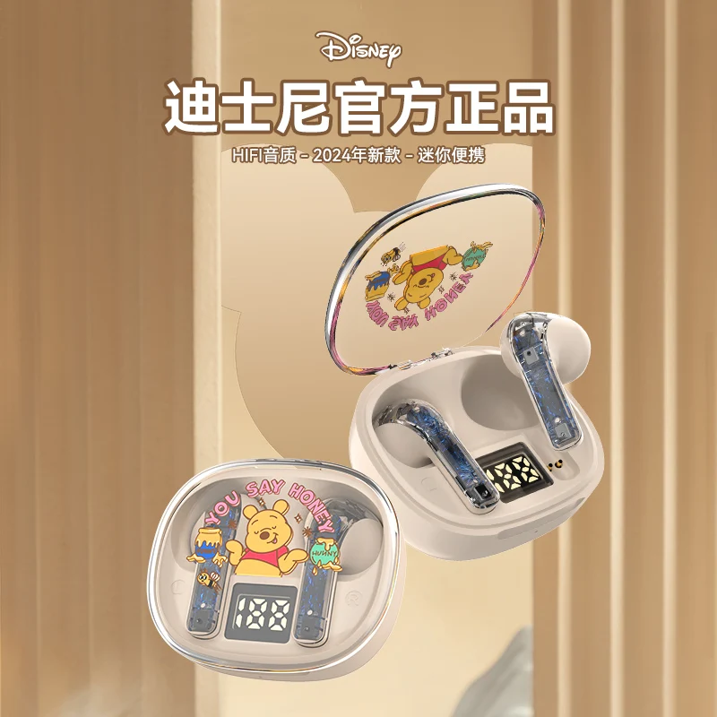 Original Disney J216 True Wireless Earphones Bluetooth 5.3 In-Ear Headphones Noise Reduction Earbuds Translucent Shell 2024 New