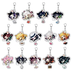 New Anime Keychains Keychain Tanjirou Kamado Nezuko Tomioka Giyuu Kimetsu No Yaiba Acrylic Key Ring Cute Funny Cartoon