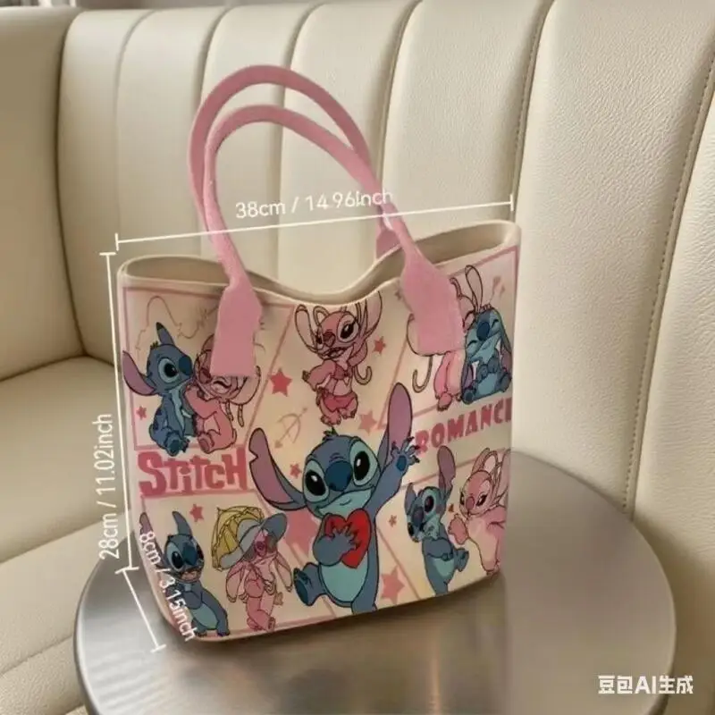 Anime lilo e ponto bolsa de ombro ponto padrão bolsa de ombro senhoras sacolas coringa unissex sacos commuter bolsa presentes
