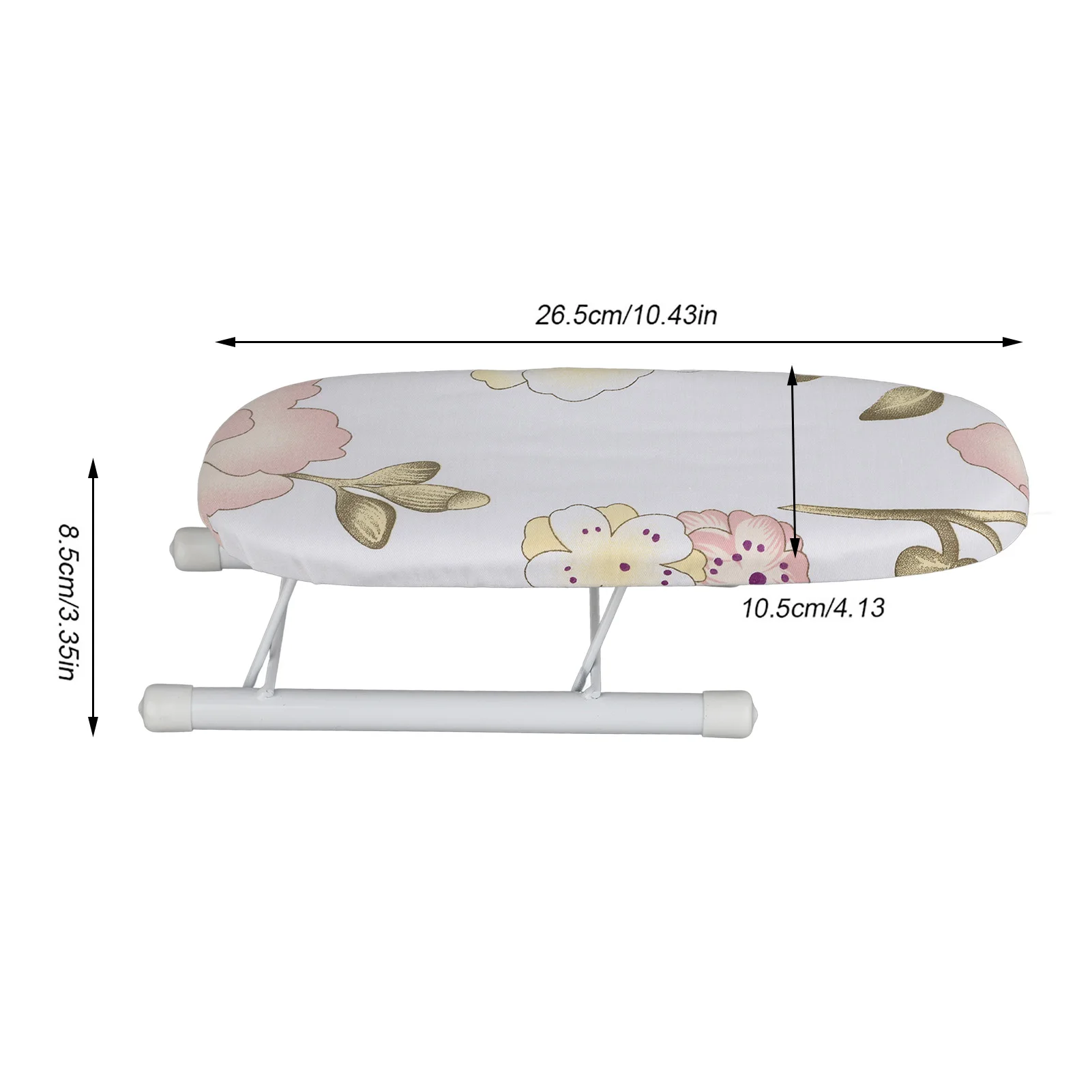 Foldable Space Saving Mini Ironing Board Home Travel Sleeve Cuffs Collars Handling Table(Peony)