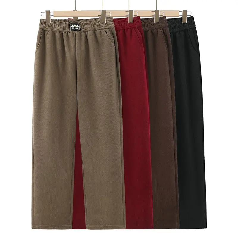 

Fashionable Lightweight cotton Wadded Trousers For Women 2024 Winter New Straight-leg Pants Loose-fit Slimming Warm Pants LX483