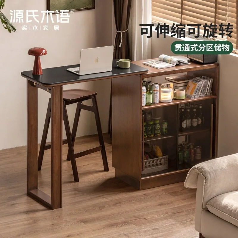 Retractable tall table household locker, rock slab partition cabinetc