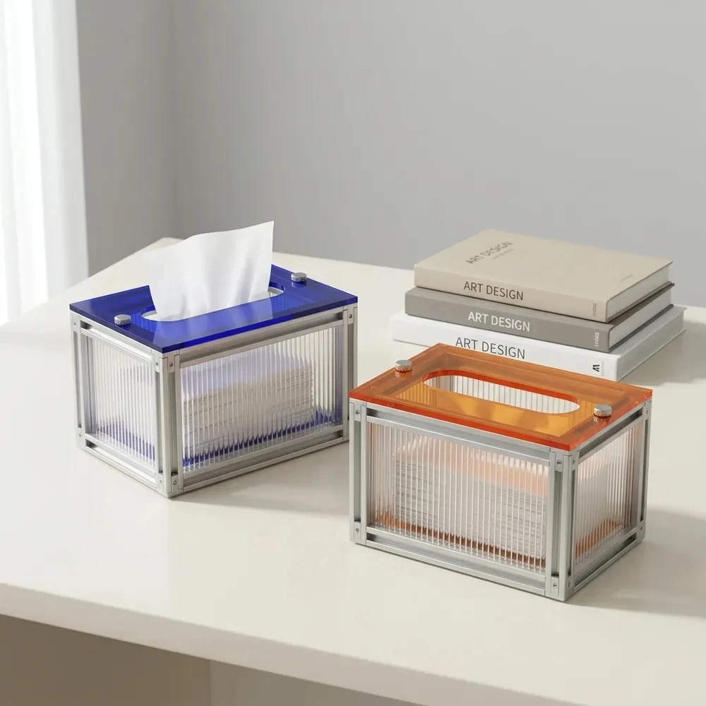 Tissue box, tissue dispenser, tissue organizer suitable for offices and homes. A delicate decorative item, suitable for any sett