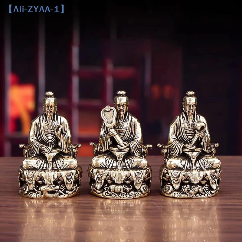【ZYAA-1】1Pcs Sanqing Tianzun Statue Chinese Taoism Taishang Laojun Crafts Ornament Sculpture Carving Statue Collection