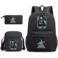 Mochila con patrón de Anime Tokitou Muichirou, mochila de Anime de gran capacidad para adolescentes, bolso de hombro, bolsa de lápices, mochilas escolares