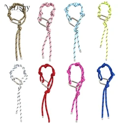 Fashion Nylon Handmade Rope Couple Style Hand and Feet Chian Vintage Keychain Bag Pendant Decoration with Free Key Buckle