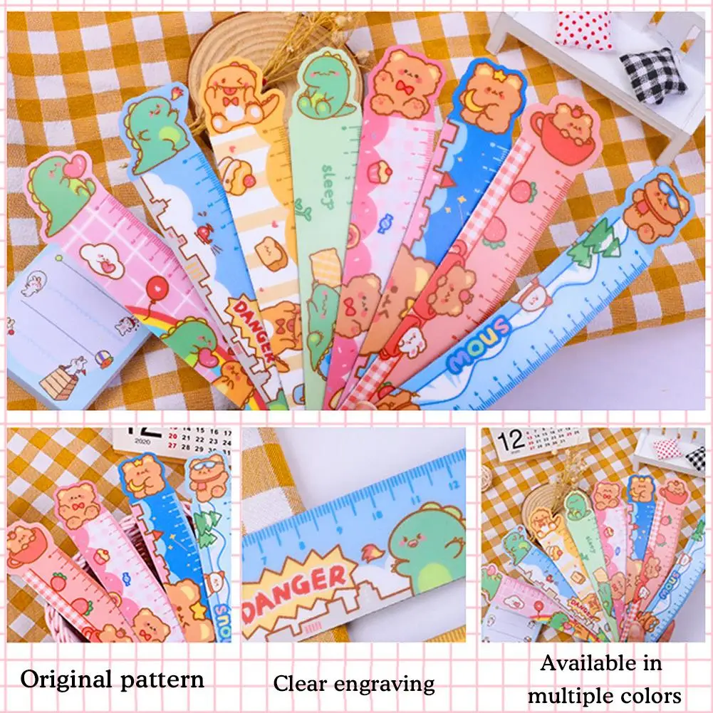 Cute Cartoon Animal Soft Ruler Student Measurement Styles To Office Stationery Flexibility Tool Easy Various Not Break Scho B2J3