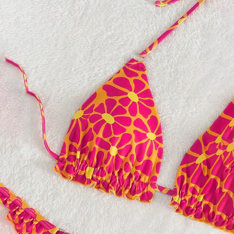 Conjunto de Bikini de lujo para mujer, traje de baño con lazo lateral ajustable, traje de baño Sexy de cintura alta separado para Fiesta EN LA Piscina, vacaciones en la playa, 2025 ​