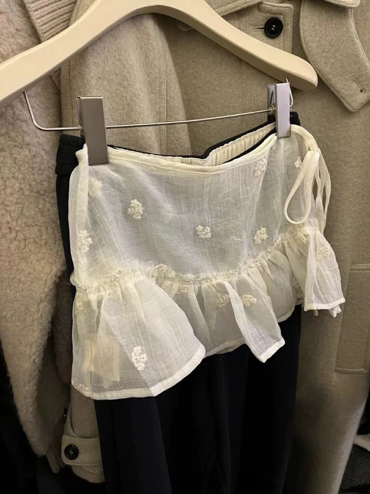 تنورة نسائية صغيرة 2025 Faldas Mujer De Moda Chic Saia بلون سادة كورية حلوة Jupe ضمادة الكشكشة لطيف Y2k التنانير قيعان جديدة