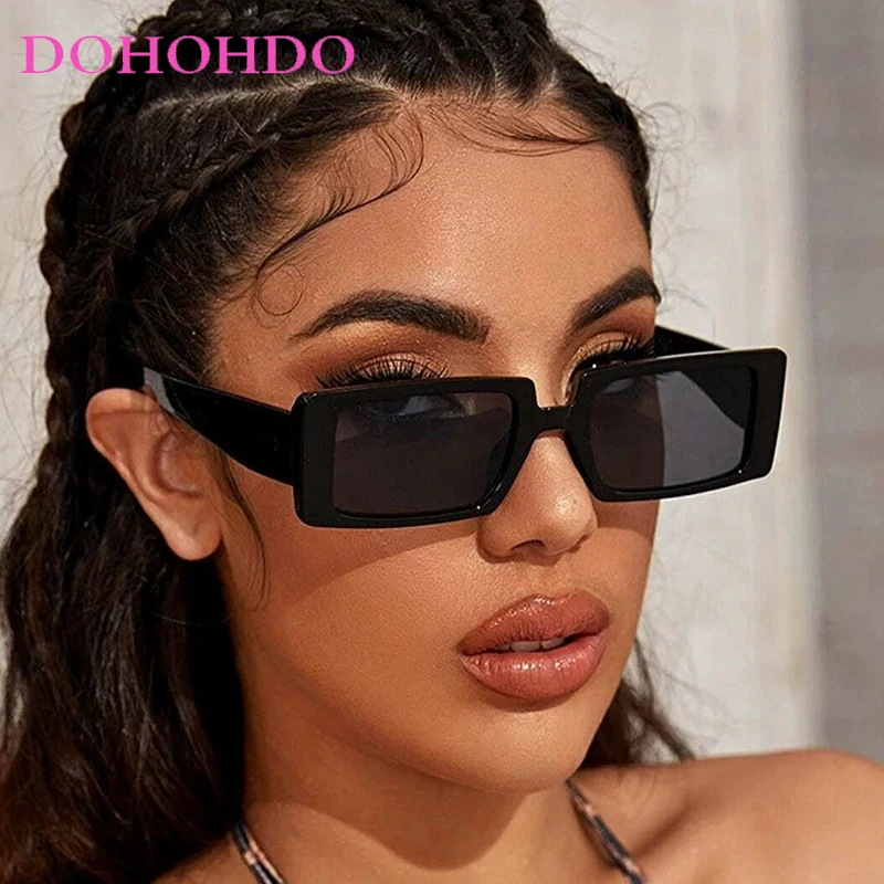 

Fashion Retro Premium Luxury Brand Design Rectangle Sunglasses Women Men Classic Summer Travel Sun Protection Sunglasses UV400