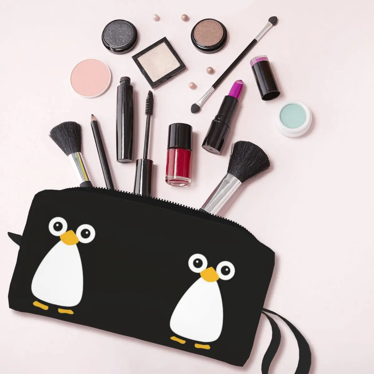 かわいいベクターペンギンのペンケース、男の子と女の子のためのペンボックス、鉛筆バッグ、文房具、旅行、女性用コスメティックバッグオーガナイザーポーチ