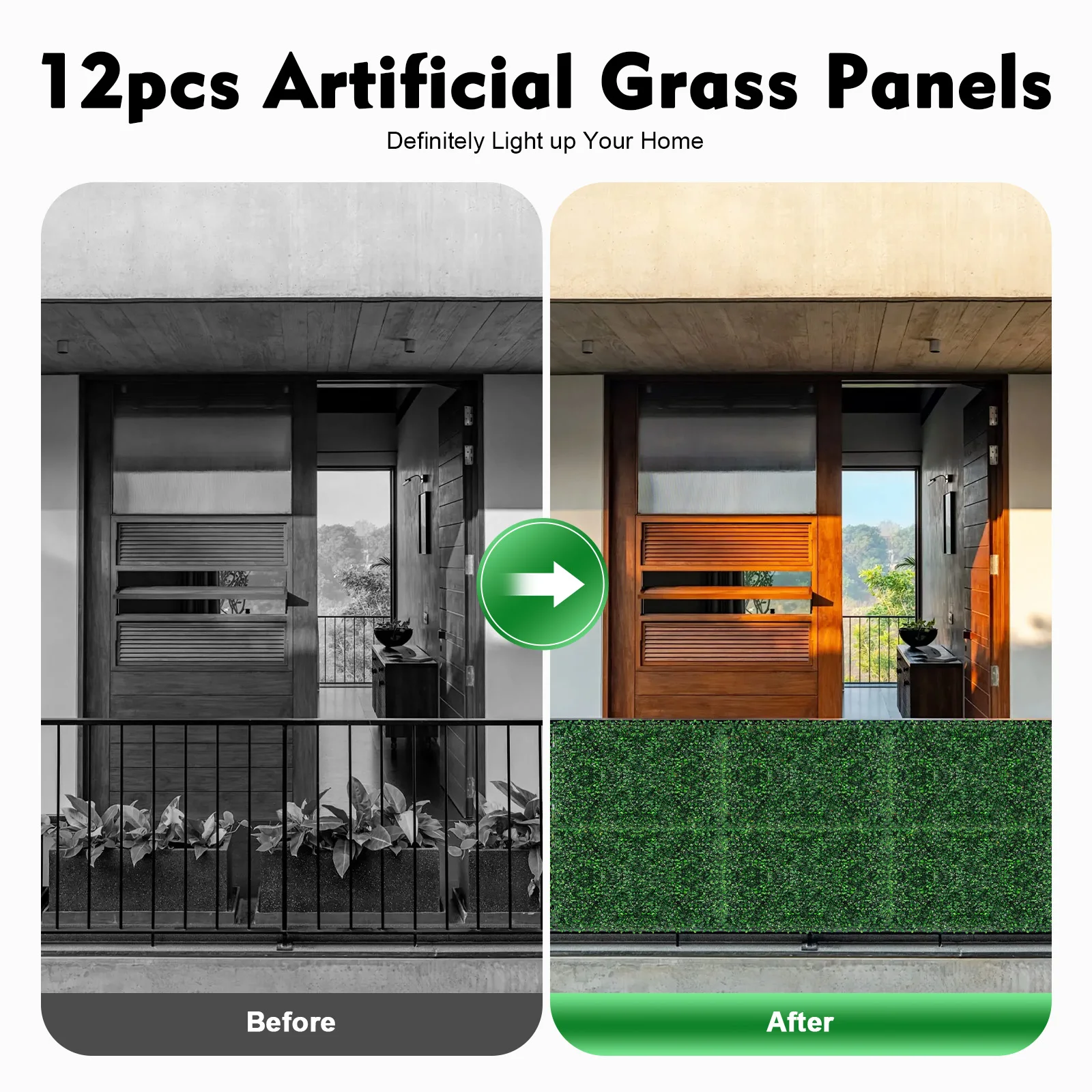 12 قطعة لوحة حصيرة اصطناعية 100% PE 23.62 بوصة × 15.75 بوصة، مقاومة للماء لتقوم بها بنفسك تحوط الحائط للديكور الداخلي/الخارجي #6