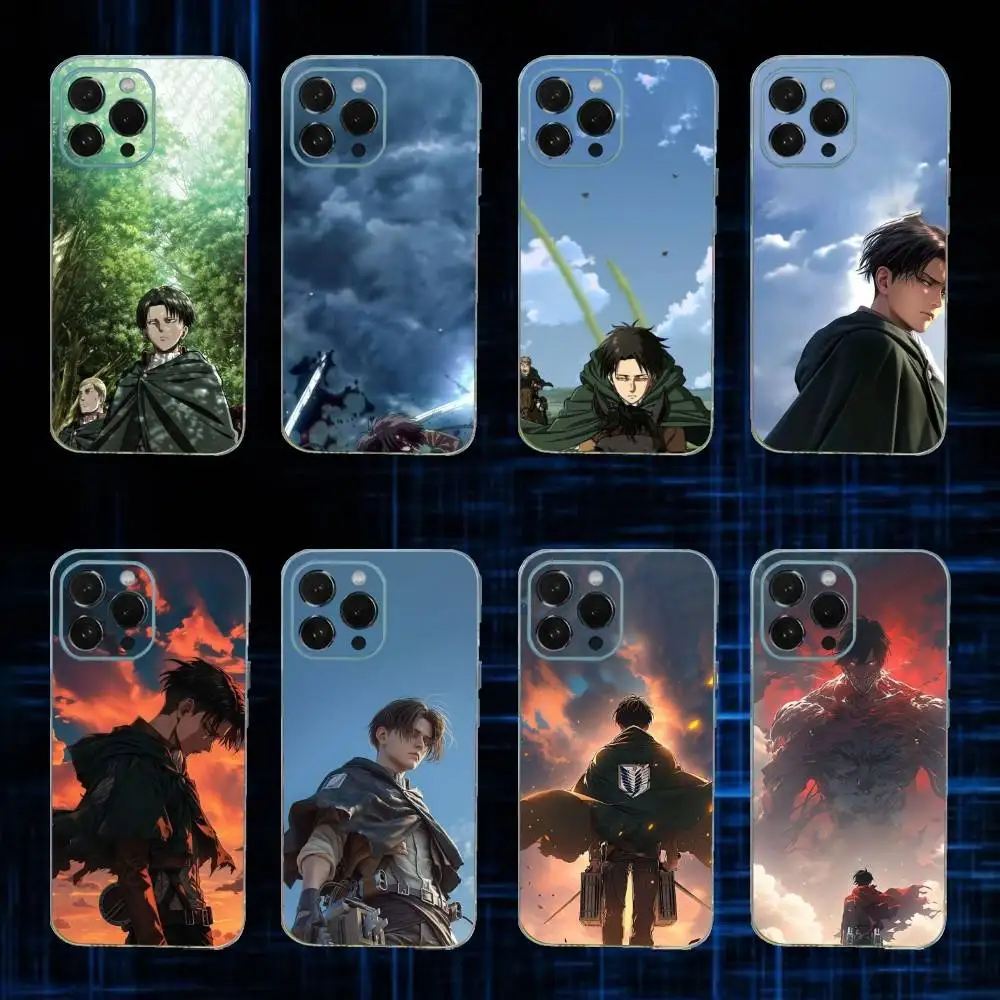 

Levi Anime A-Ackerman Phone Case For iPhone17,16,15,14,13,12,11 Plus,Pro Max Soft Transparent Cover