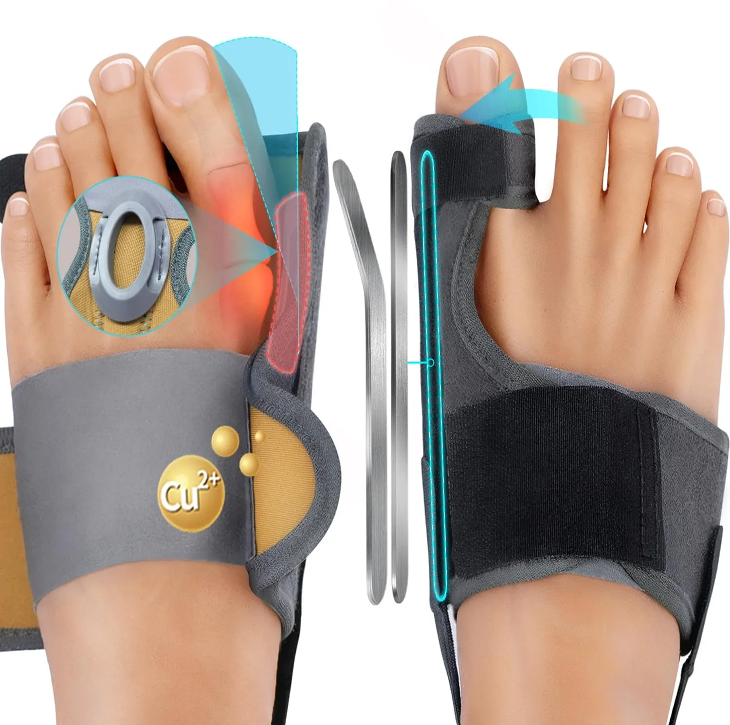 SplendocBig Parker Straightener Spacer, Bunion Ration Tors, Hallux Valgus oto, Instituts Protection, Non-ald, 1 paire