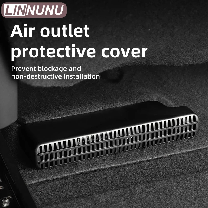 LINNUNU Fit for Lynk&Co 01 Car Under Seat Floor Air Vent Protective Cover AC Heater Air Conditioner Outlet Grill  Accessories