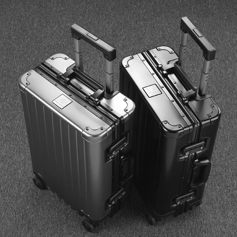 All aluminum magnesium alloy suitcase, durable luggage, travel suitcase, small boarding suitcase, 24 inches, 28 inches