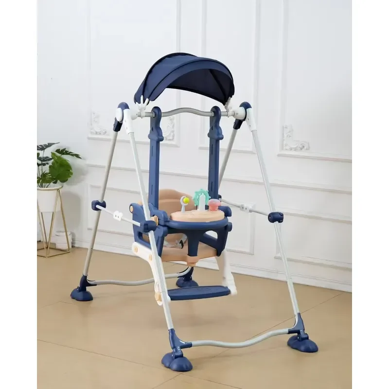 PP Plastic Baby Rocking Chair with Toy and Music Functions Childrens Rocker Seat Furniture for Kids Nursery Home Decor