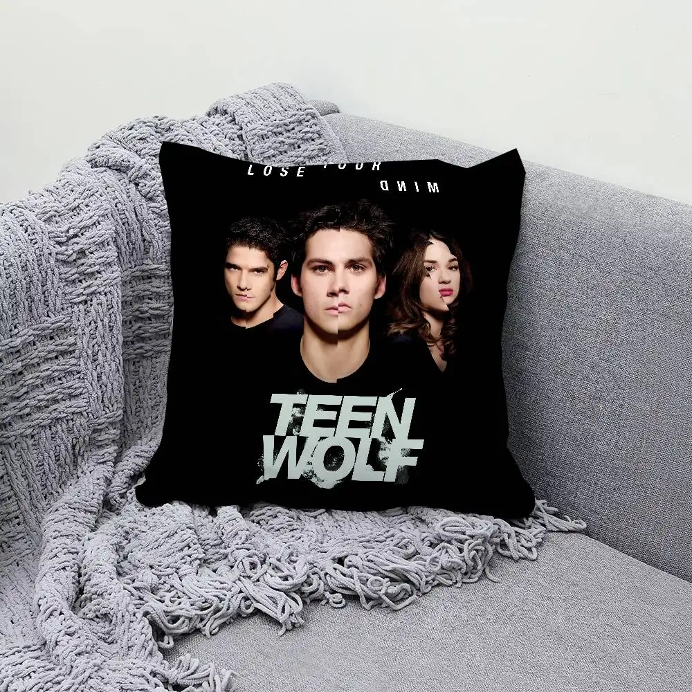 

TV Show T-Teen W-Wolf 30x30cm 45x45cm Pillow Case Decor Protective Covers Comfortable Soft For Sofa Living Room Home Office