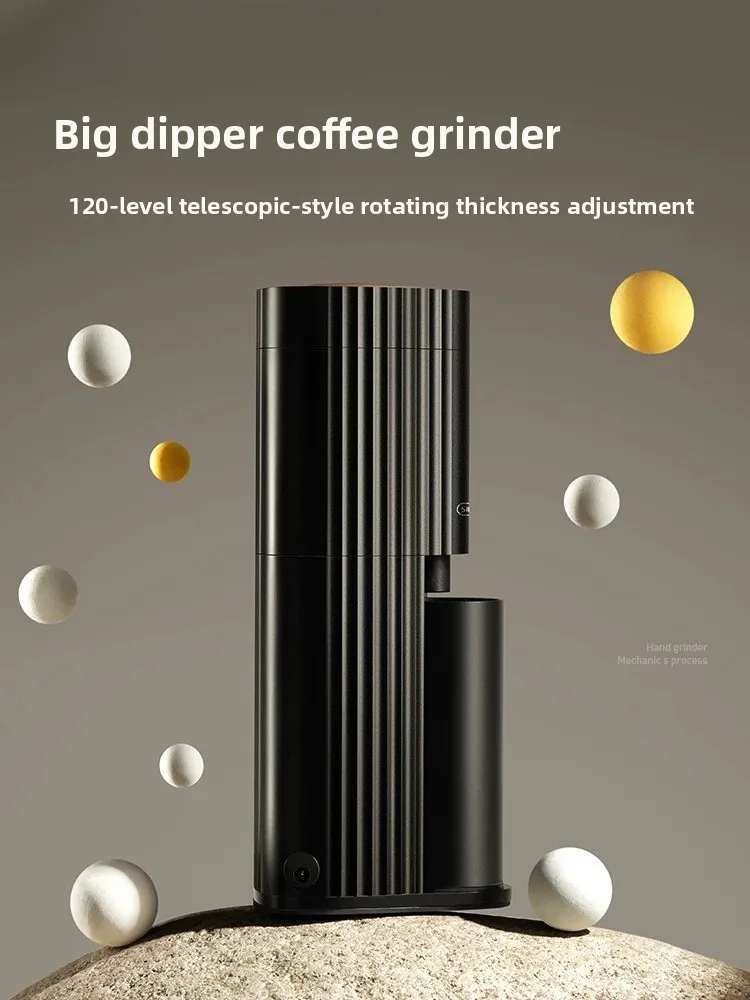 Electric Coffee Grinder, 18-Step Conical Burr Grinder, Portable Rechargeable Mill, Low Noise Espresso Tool, 30g Capacity